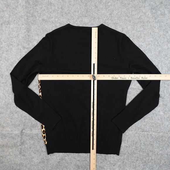 Equipment Femme Sweater Womens Small Silk Wool Leopard Animal Crew Neck Pullover - Picture 8 of 11